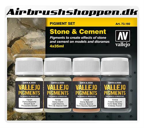 73.192 Stone & Cement pigment set 4 x 30 ml  Vallejo